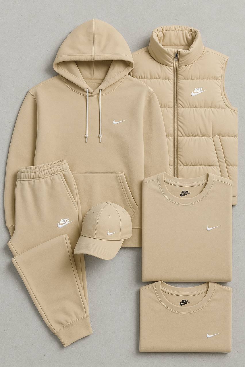 Ensemble Complet Nk™ – Sweat, Pantalon, Doudoune & T-shirt