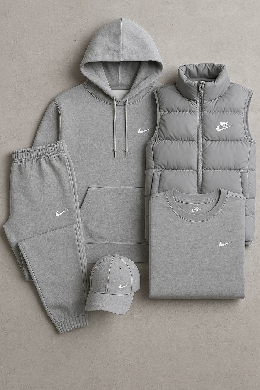 Ensemble Complet Nk™ – Sweat, Pantalon, Doudoune & T-shirt