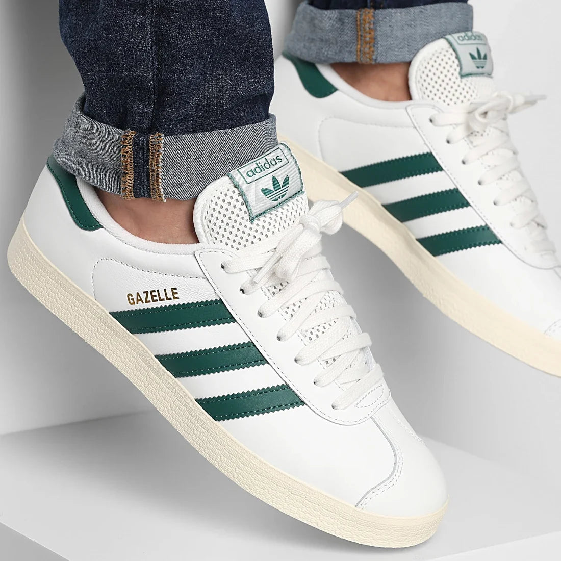 AD™ Gazelle — Blanc / Vert / Blanc crème